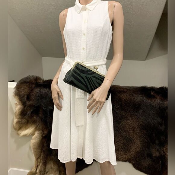 Handmade Real Hair-on-horsehide Leather Kisslock Clutch/Shoulder Bag/Crossbody